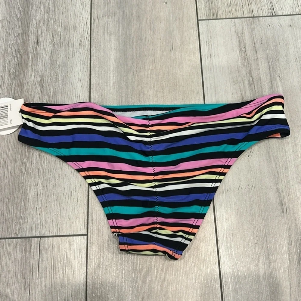 Hot Water mulit stripe swim bikini bottoms size small